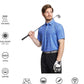 Men's Golf Polo Shirts Short Sleeve Striped Performance Moisture Wicking Dry Fit Golf Shirts for Men