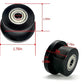 4-Pack Universal Gym Machine Roller Wheels - Heavy-Duty Black Plastic Rollers for Multi-Model Home Fitness Equipment, Direct Replacement for Worn Exercise Machine Components