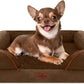 Comfort Expression Small Dog Beds Waterproof Orthopedic Foam Dog Sofa Beds for Small Dogs Comfy Pet Bed with Washable Removable Cover & Non-Slip Bottom(X-Small,Chocolate Brown)