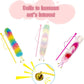 3 Pack Cat Wand Toy, Rainbow Cat Feather Toys with Bells, Teaser Wand with Soft Furry Tail, Interactive Toys for Indoor Cats & Kitten & Kitty