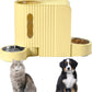 Automatic Cat Food Feeder and Water Dispenser,2 in 1 Gravity Cat Feeder and Water Dispenser with Stainless Steel Bowl,2 Pack Large Capacity Self Feeding for Small Medium Pets Puppy Kitten