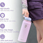 Coolflask Water Bottle with Straw, 32 oz Insulated Metal Water Flask with Straw & Spout Lids, Stainless Steel Double Wall Vacuum, Keep Cold 48h Hot 24h, Leak Proof & Non-BPA, Lavender