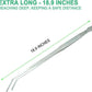 18.9 inch Aquarium Tweezers with Hanger, 2025 New Extra Long Feeding Tongs, Stainless Steel Large Aquascape Tools for Fish Tank, Terrarium, Aquascaping, Reptile Snake (Curved)