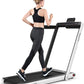 GYMAX Walking Pad, 2.25HP Dual Display Foldable Treadmill for Home with Remote/Smart App Control, Portable Compact Treadmill for Office Under Desk, Folding Running Machine for Small Spaces