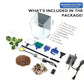 Desktop Glass Fish Tank 1.25 Gallons Small Aquarium Set, Self Cleaning Filter System Bright LED Light Gravel Plant Cleaning Tool, Betta Small Space Kit Easy Setup Space Saving Design