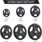 SPART Weight Plate 2-Inch Rubber Coated Olympic Grip Plate for Barbell,Solid Cast Iron Weight Plates in Pairs or Single for Strength Training,Weightlifting,Crossfit,Home Gym(5LB/10LB/25LB/35LB/45LB)