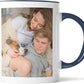 Custom Mug Upload Your Picture Personalized Coffee Mug with Photo Text Name Customized Cup Unique Ideas Gifts for Men Women Mom Dad Girlfriend Boyfriend Friend Family (Dark Blue, 11oz)