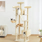 Made4Pets Tall Cat Tree, 80" Cat Tree Tower for Indoor Cats Large Adult, Modern Cat Tower with Scratching Post, Cozy Hammock, 3 Perches and 2 Condos, Sturdy and Fluffy, Beige