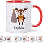 Christmas Gifts for Kids, Personalized Name Christmas Coffee Mug, Cute Hot Chocolate Cocoa Mug, Winter Holiday Cups for Children, Customized Christmas Birthday Gifts for Women Families Friend