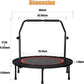 Trampoline, Portable Fitnes Foldable Trampoline in-Home Mini Rebounder, Exercise Trampoline for Kid/Adults, 40" Max Load 330lbs