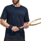MIER Men's Quick Dry Workout Shirts Moisture Wicking Running Athletic Performance T-Shirts Recycled Polyester Top Tee