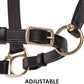 Dura-Tech Premier Lancaster Leather Halter for Horses | Simple Economy Leather Halter with Adjustable Fit & Solid Brass Hardware