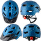 Kids Bike Helmet,Bavilk Kids Boys Girls Bike Helmets with LED Light Detachable Visor Children Youth Teen Multi-Sport for Skating Cycling Scooter Skateboard Adjustable & Lightweight 19.7"-22.4"