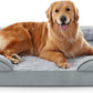 FURTIME Orthopedic Dog Bed for Extra Large Dogs - XL Washable Dog Sofa Bed Large, Supportive Foam Pet Couch Bed with Removable Washable Cover, Waterproof Lining and Nonskid Bottom, Light Grey