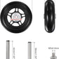 uxcell Replacement Luggage Wheels 75x24mm Suitcase Wheel Repair Kits Include 2 PU Bearing Wheels & Washers, Wrenches & Axle Screw for Trolley Bag, Inline Skate and Caster Board