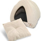 Best Pet Supplies Pet Tent-Soft Bed for Dog and Cat Beige Corduroy, 16" x 16" x H:14"