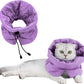 Cat Recovery Collar, Soft Adjustable Cone for Cats and Kittens, Lightweight Waterproof Elizabethan Collar for After-Surgery Care, Prevent Licking and Scratching, Neck Protector for Pets（Purple,S）