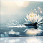 Bathroom Lotus Wall Art Floral Pictures Zen Meditation Wall Decor Yoga Spa Spiritual Canvas Print Painting Artwork for Bathroom Restroom Living Room Bedroom 12"x16"