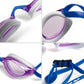 ARENA Unisex Python Racing Swim Goggles for Men and Women Anti-Fog No Leak Max Comfort Dual Strap, Mirror/Non-Mirror Lens