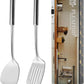 Pleafind 2-Pcs Solid & Slotted Spatula Set, 304 Stainless Steel Spatula, Metal Spatulas, Wok Utensils, Cooking Utensils, Wok Spatulas for Home, Kitchen and Restaurant, Dishwasher Safe