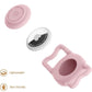 IP68 Waterpoof Dog Airtag Holder, Stretchy Silicone Full Body Covered Apple Air Tag Holder for Dog Cat Collar Fit All Width Collar (Pink/Red, 2 Pack)