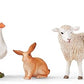 Schleich Farm World 5-Piece Farm Animal Toy Set Including Cute Llama, Rabbit, Sheep, Hen and Goose Animal Toys for Toddlers & Kids Ages 3+