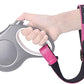 PetBonus Short Dog Leash, Safety Wrist Strap for Retractable Dog Leash, Reflective Design and Adjustable Soft Padded Handle, Extra Layer Security for Pet Stroller (Pink) 1 Pack