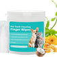YUHUF-Teeth Cleaning Finger Wipes for Dogs & Cats, Pet Dental Care by Reducing Plaque and Tartar Remove Bad Breath, Disposable Gentle Gum Care Pet Wipes, 50 PCS