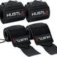 Hustle Athletics Wrist Wraps for Weightlifting – Max Wrist Support for Safe & Heavy Lifts, USPA Approved 18" & 12" Lengths, Thumb Loop Gym Straps for Powerlifting & Weight Lifting for Men and Women