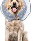 Inflatable Dog Cone Collar, Adjustable Size Soft PVC 2-in-1 Dog Donut Collar After Surgery with Detachable, Inflatable Collar for Small Medium Large Dogs and Cats (Grey, Medium)