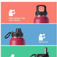 Water Bottle 40 oz Insulated with Straw&Brush, Coolflask Vaccum Stainless Steel Metal 3 Lids Water Flask for Sports, Gym or Office, Keep Cold 48H Hot 24H, Ombre Wine/Navy