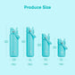 Kids Insualated Water Bottle with Straw - 12oz Stainless Steel Water Bottle with Dual Spouts, Leak-Proof, BPA-Free, Double Wall Vacuum Keeps Cold for 24 Hours for Sports, Travel (Aquamarine Blue)