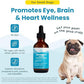 Wild-Caught Omega 3 Fish Oil for Dogs & Cats, Liquid EPA DHA Supplement for Skin, Coat, Joints & Heart, Low-Odor Omega 3 Drops for Small Dog Breeds & Cats with Itchy Skin, 2 oz
