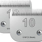 2PCS 10 Blades Dog Grooming Blades Compatible with Andis,Oster A5,Wahl km10 Dog Clippers,Size-#10, 1/16-Inch Cut Length (2pcs #10 (1.5mm))
