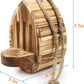 Picowe Wooden Butterfly House - Natural Habitat Nesting Box With Feeder for Butterflies, Bees, Ladybirds - Hanging Garden House for Outside, Open Door