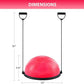 ZELUS Balance Ball Trainer with Resistance Bands and Foot Pump, Inflatable Yoga Ball for Home Gym Workouts, 23 Inch Exercise Half Ball for Balance Training Core Strength Fitness More, 330lb Cap