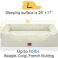 Orthopedic Washable Large Dog Bed - Egg Foam Dog Bed for Large and Medium Dogs Big Pet Beds with Removable Washable Cover and Bolster Non-Slip Bottom
