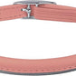 OOPSDOGGY Rolled Leather Cat Collar with Bell, Reflective Kitten Collars with Buckle Include Safety Elastic Strap - Adjustable Small Pet Collars for Boy Girl Cats (Peach)