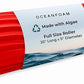 Oceanfoam Tidal Roller - Red - Muscle Massage Foam Roller for Back Pain & Stretching - Firm and Ergonomic Wide Wave Textured - Yoga, Athletics, & Wellness - Full Size, 20" x 5"
