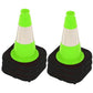 OrangeStar 12" Traffic Cones 6-Pack, Green Safety Cones with Reflective Collar & Heavy Duty Base for Driving Practice, Parking Lots, Roadwork, Construction, Indoor & Outdoor Use