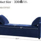 HULALA HOME Modern Storage Ottoman Bench with Throw Pillows, 59.4" Extra Long Bedroom Bench for End of Bed, Comfy Upholstered Footstool for Entryway Living Room Dining Room, Navy