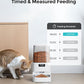 Cat Feeder Automatic - Cat Food Dispenser MeowServe S20, Auto Dog Feeder with Stainless Steel Bowl, 5L Pet Feeder with Patented Anti-Jam Port, App, Dual Lock Lid, Dual-Band WiFi & Power, White