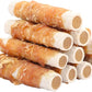 ASMPET Dog Treats, Chicken Wrapped Rawhide Sticks Filled with Sweet Potato for Small Medium Large Dogs（6pcs）