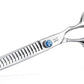 JASON 7 Inch 21-Teeth Chunkers Shears for Dogs, Ergonomic Cats Grooming Texturizing Blending Thinning Shears Pets Trimming Kit with Offset Handle, Sharp, Comfortable Shear