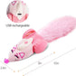 Migipaws Automatic Cat Toys, Plush Cat Mouse Toy, Interactive Toy for Indoor Cats, Smart Moving Kitten Toy, Rechargeable (Pink)