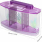 LIZEALUCKY Betta Fish Tank, Adjustable LED Light Acrylic Aquarium with Water Change Valve, Small Fish Tank Starter Kit for Office Home Room Decor (Purple)