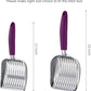 WePet Cat Litter Scoop, Aluminum Alloy Sifter, Kitty Metal Scooper, Deep Shovel, Long Handle, Poop Sifting, Kitten Pooper Lifter, Durable, Heavy Duty, for Litter Box