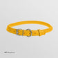 CollarDirect Rolled Leather Dog Collar, Soft Padded Round Puppy Collar, Handmade Genuine Leather Collar Dog Small Large Cat Collars 13 Colors (15-19 Inch, Yellow Textured)