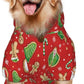 Santa Claus with Gingerbread Man Hoodie,Christmas Cosplay Dog Clothes with Pocket and Hat Winter Clothes Sweaters X-Small