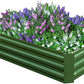 4x2x1ft Metal Raised Garden Bed Kit，Galvanized Garden Bed Box for Vegetables, Flowers, Herbs, and Succulents,60 Gallon Capacity - Green